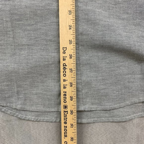 Lululemon Mens Shirt 2XL Gray Heather Button Up Long Sleeve Non-Stretch Business - Picture 5 of 7